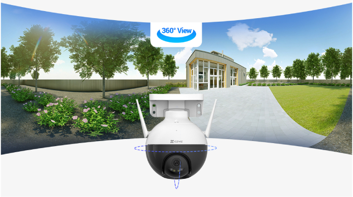 Camera xoay 360 độ sử dụng động cơ để điều khiển hướng xoay