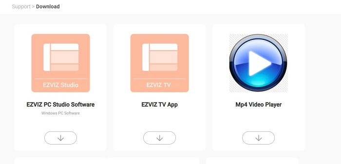 Chọn EZVIZ PC Studio Software để tải ứng dụng EZVIZ trên máy tính