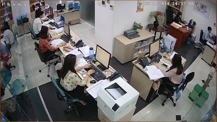 Giám sát hoạt động nhân viên qua camera cho văn phòng, công ty
