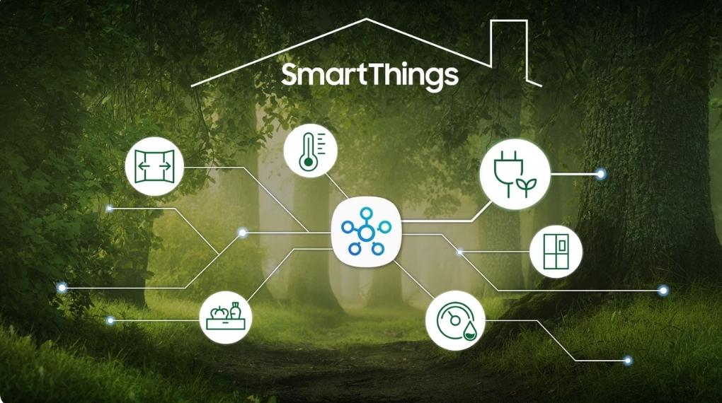Công nghệ tiết kiệm kiện sử dụng chế độ SmartThings AI Energy của Tủ lạnh Samsung Inverter 382 lít Bespoke RT38CB6784C3SV