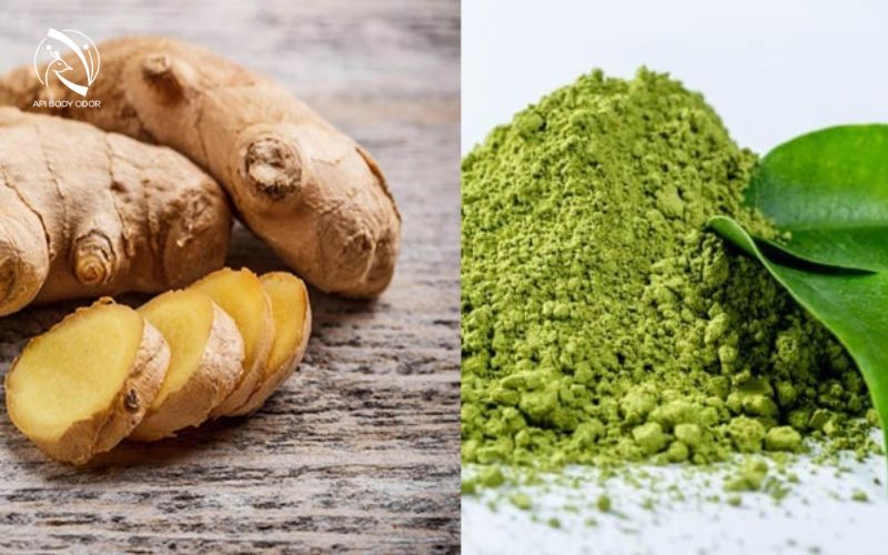 Eliminate underarm odor with green tea and ginger