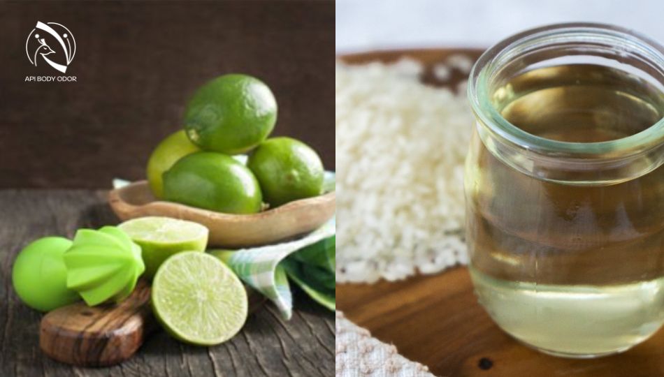 Eliminate underarm odor with rice vinegar and lemon