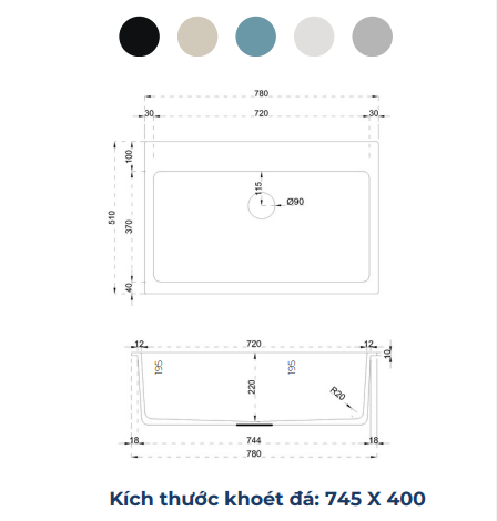 Chậu rửa chén Apus B1