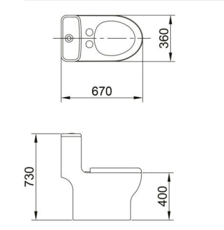 Bồn cầu 1 khối Luxta LT-101