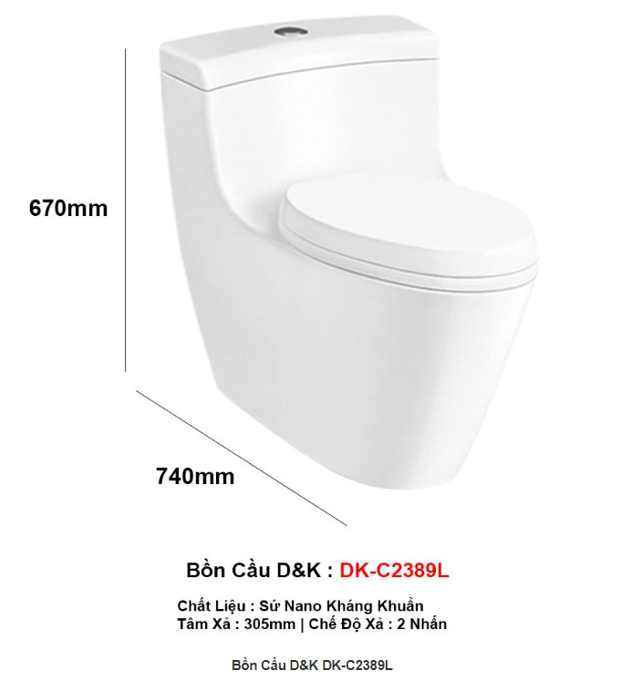 Bồn cầu 1 khối DK-C2389L