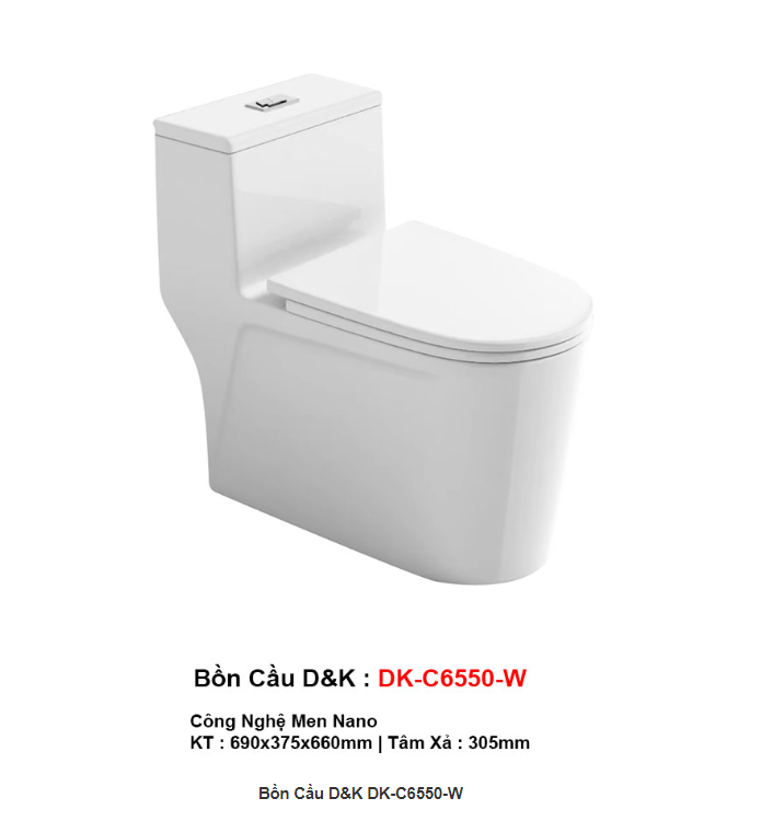 Bồn cầu 1 khối DK-C6550-W