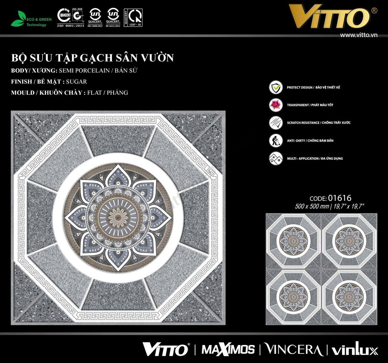 Gạch sân vườn Vitto 01616