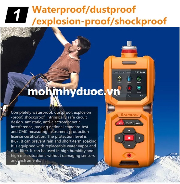 máy đo đa khí 06 chỉ tiêu cầm tay CO, H2S, O2, Ex, CO2, NOX