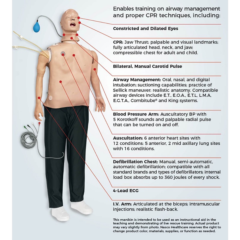 MÔ HÌNH ĐIỀU DƯỠNG CHĂM SÓC BỆNH NHÂN ĐA NĂNG LF03890 NASCO HEALTHCARE