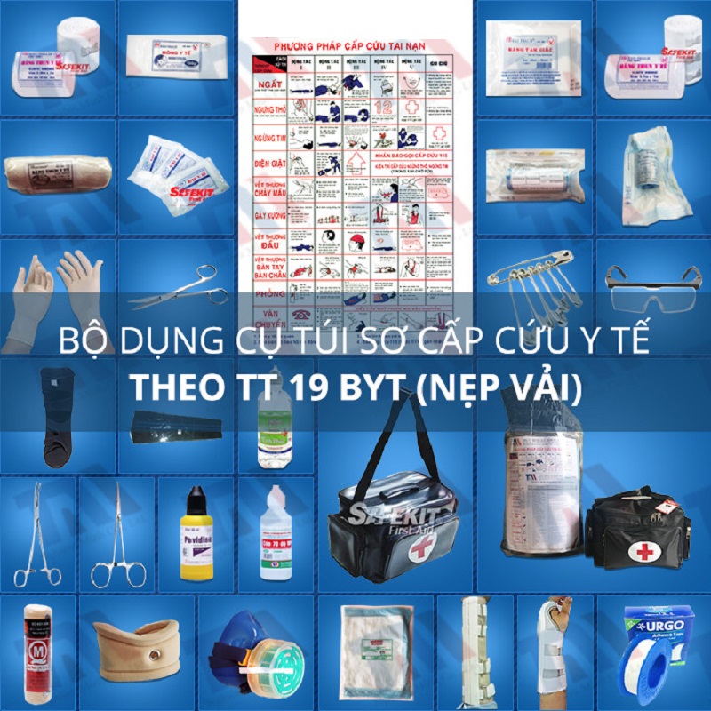 Hình ảnh chi tiết túi sơ cấp cứu loại A, B, C
