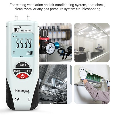 thiết bị đo áp suất áp lực tối đa 2PSI HT-189