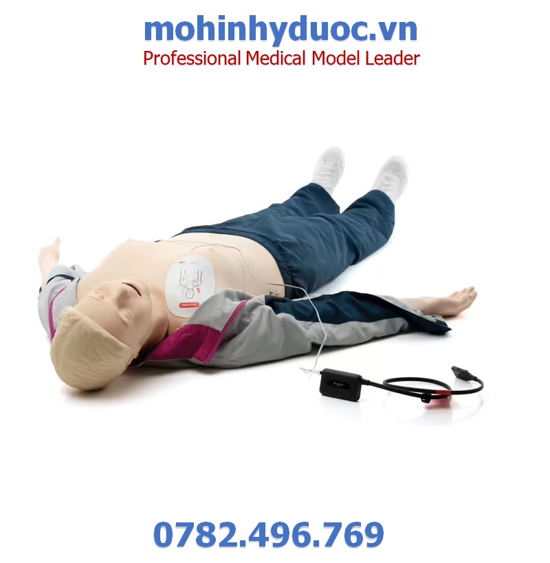 MÔ HÌNH ĐÀO TẠO CẤP CỨU ALS, CHO PHÉP ĐÁNH SỐC ĐIỆN, RESUCI ANNE ADVANCED SKILLTRAINER LAERDAL, NA UY