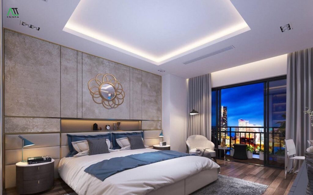 Mẫu nhựa ốp tường giả đá phòng ngủ sang trọng, ấn tượng