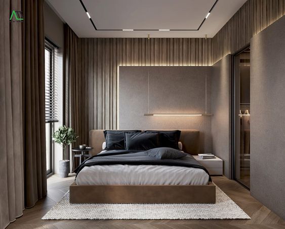 Mẫu ốp nhựa phòng ngủ đơn giản, tinh tế