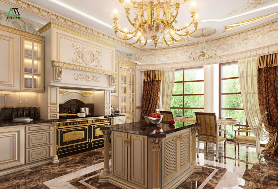 Các mẫu phào chỉ trang trí phòng bếp vừa tinh tế lại hiện đại