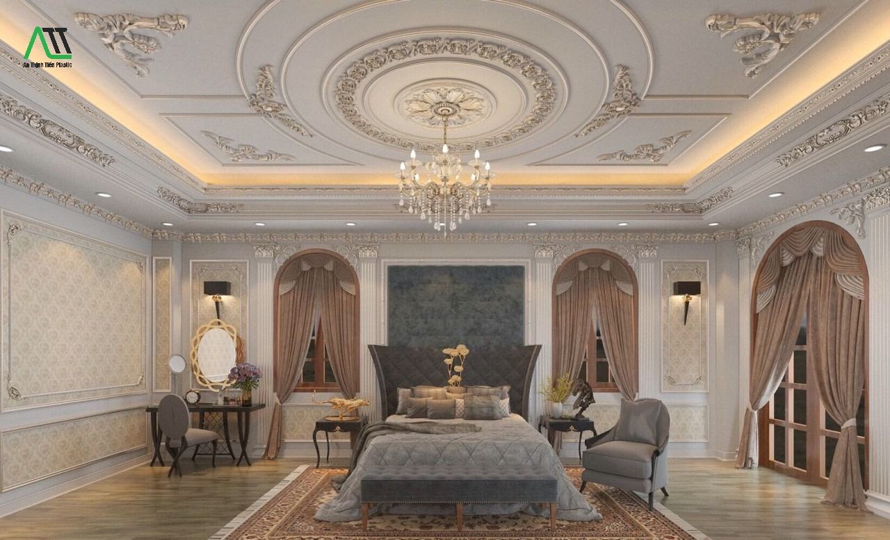 Cách trang trí phào chỉ cho phòng khách