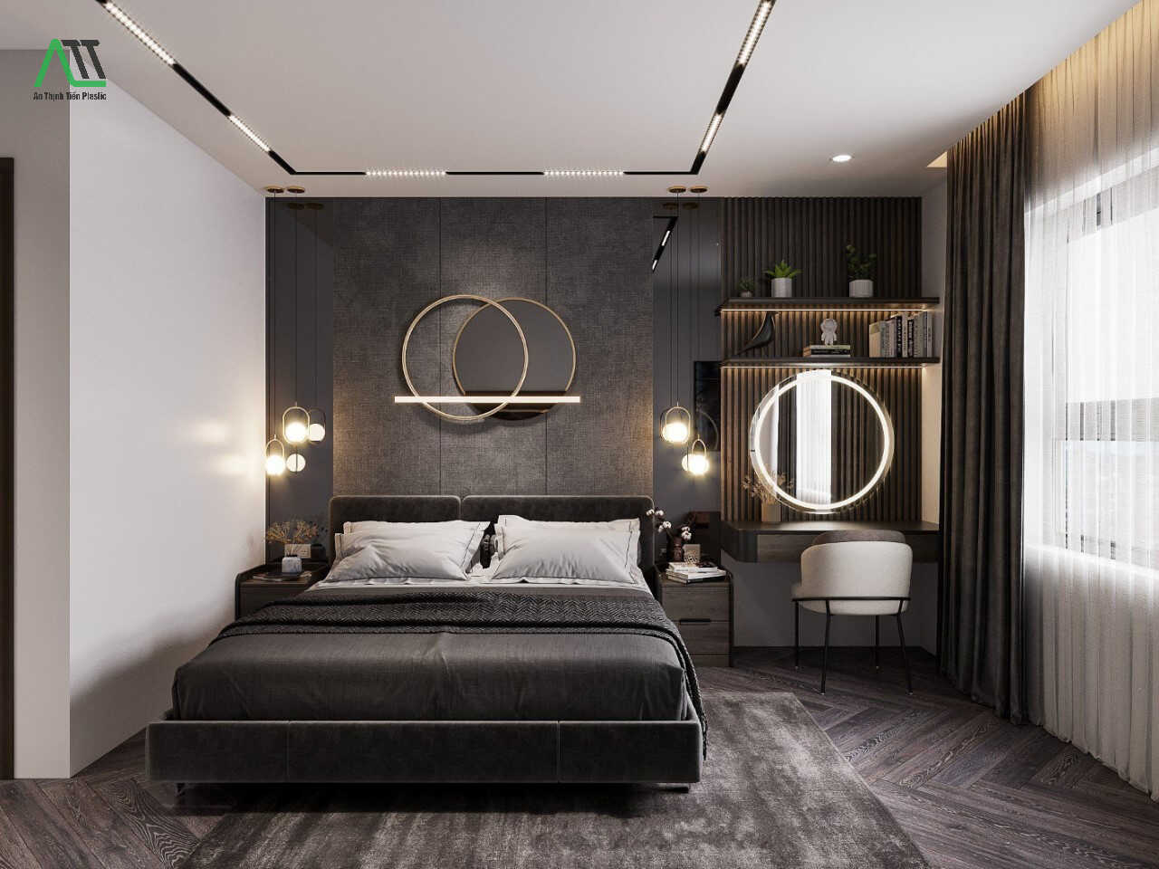 cách trang trí phòng ngủ cho nam