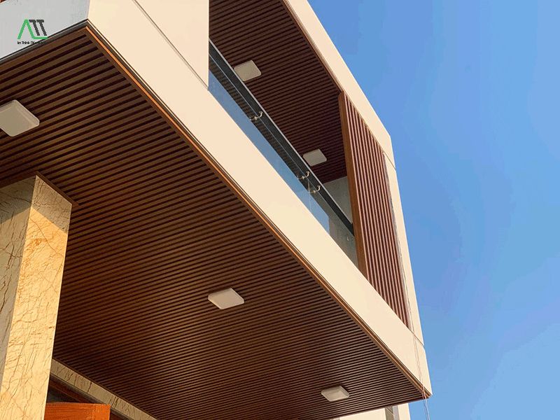 gỗ nhựa composite ốp tường ngoài trời