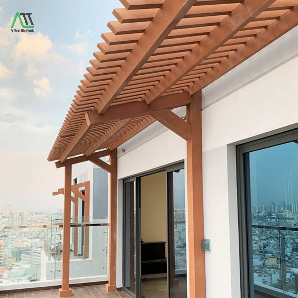 gỗ nhựa composite ốp tường ngoài trời