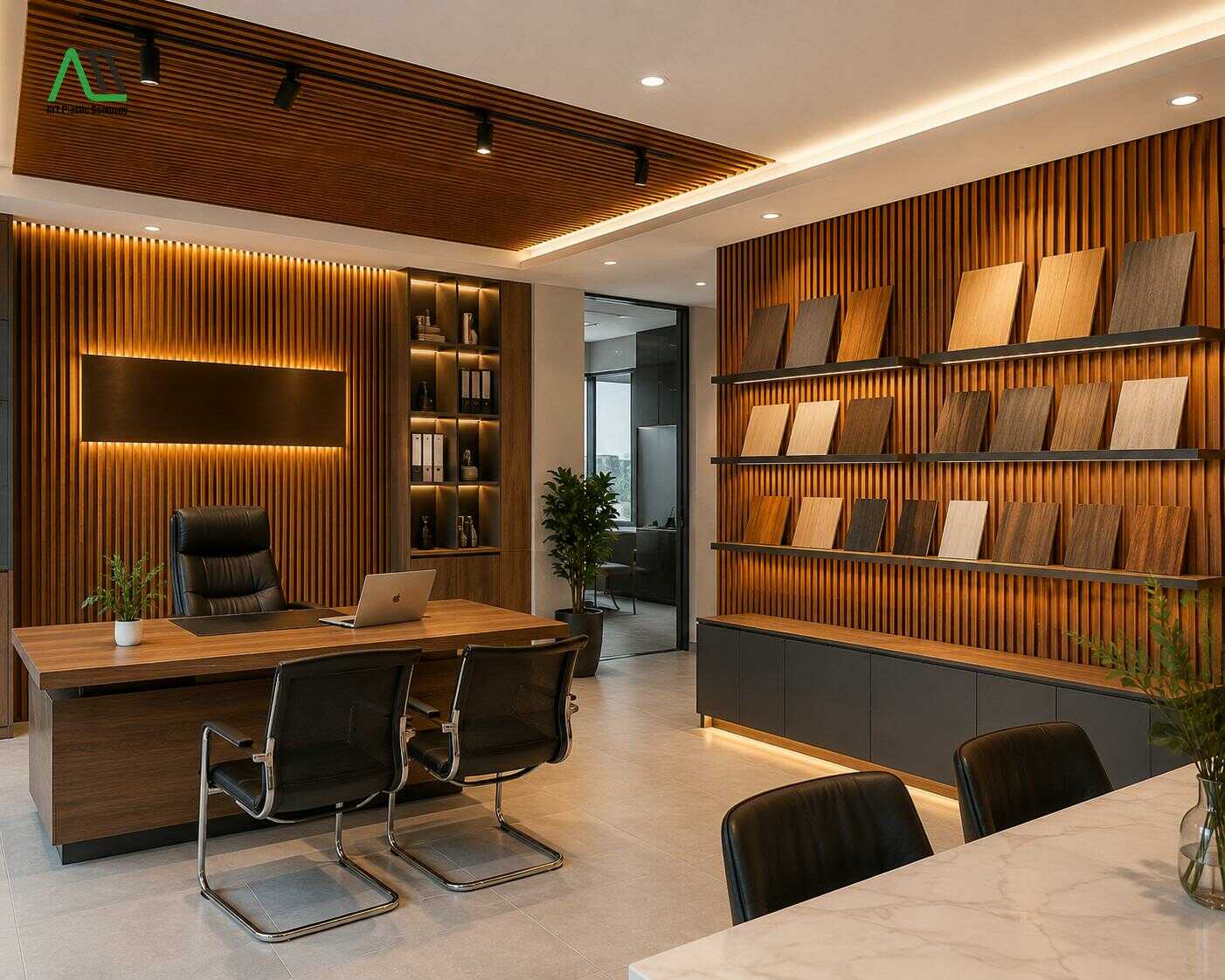 lam sóng nhựa giả gỗ trang trí