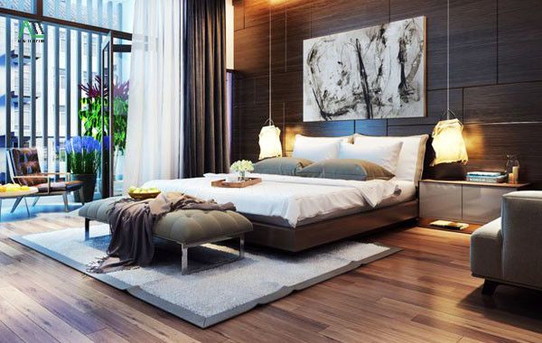 lót sàn gỗ phòng ngủ