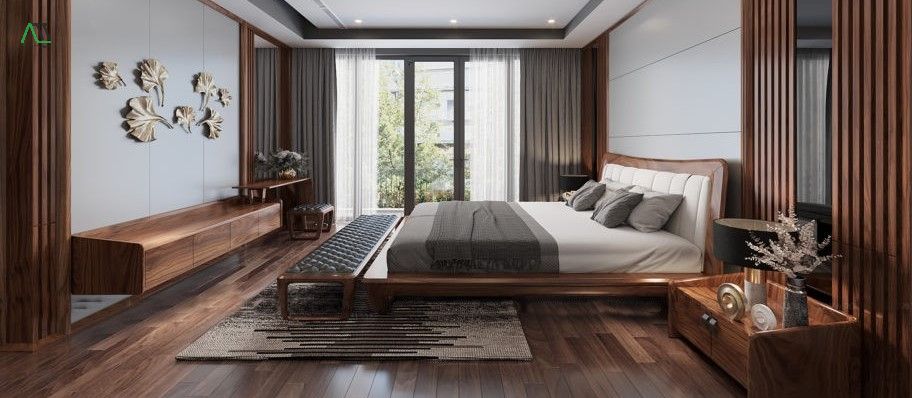 lót sàn gỗ phòng ngủ