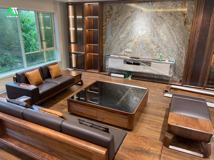 Gợi ý mẫu tấm gỗ ốp tường phòng khách đẹp