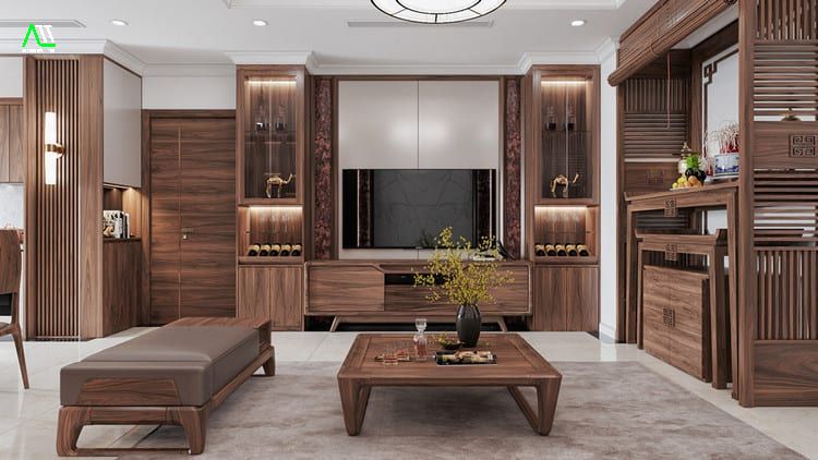 Gợi ý mẫu tấm gỗ ốp tường phòng khách đẹp