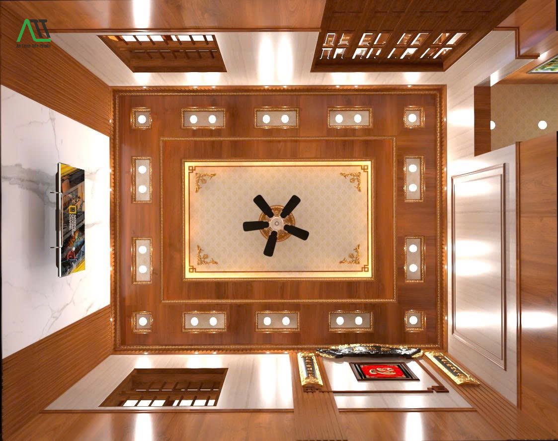 mẫu tấm ốp trần phòng khách