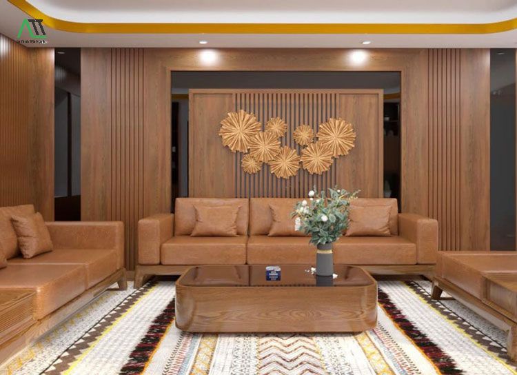 mẫu tấm ốp trần phòng khách