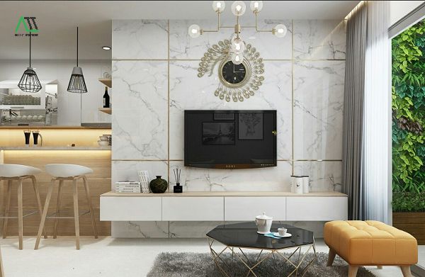 mẫu tấm ốp trần phòng khách