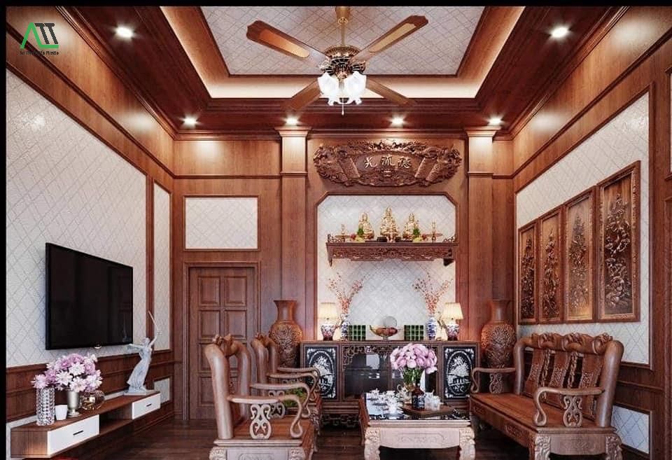 mẫu tấm ốp tường phòng khách