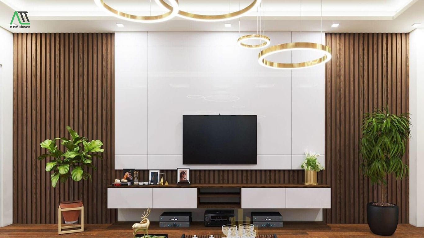 mẫu tấm ốp tường phòng khách