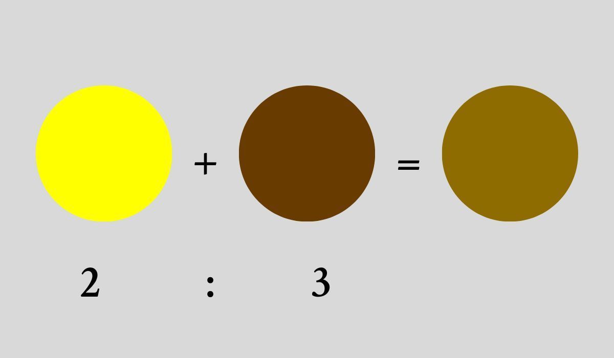 Cách pha màu vàng đất