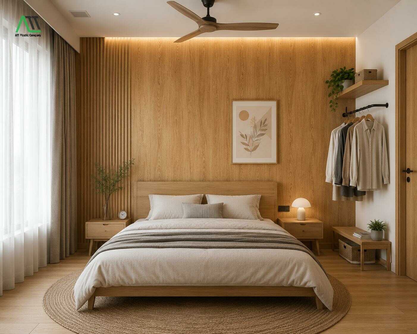 nhựa giả gỗ phòng ngủ