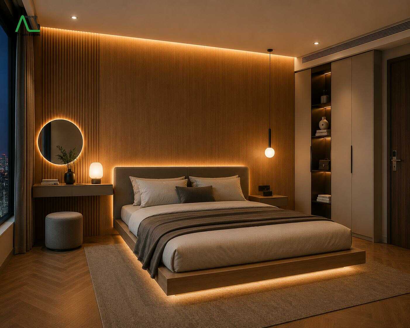 nhựa giả gỗ phòng ngủ