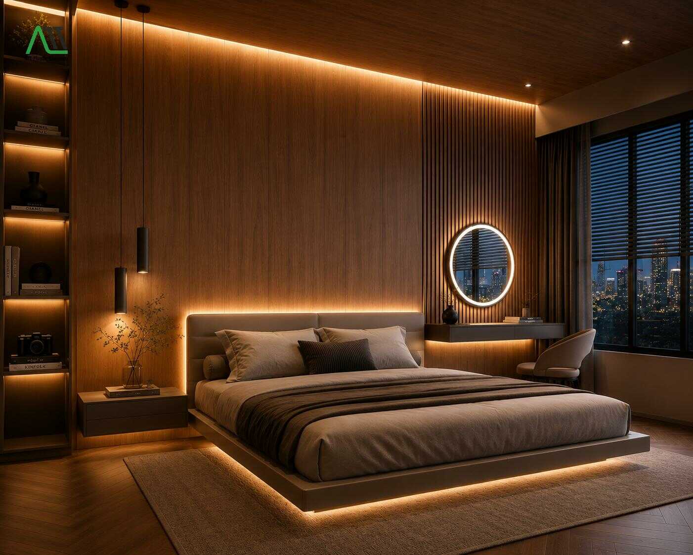 nhựa giả gỗ phòng ngủ