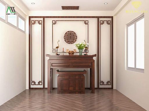 ốp nhựa phòng thờ giả gỗ