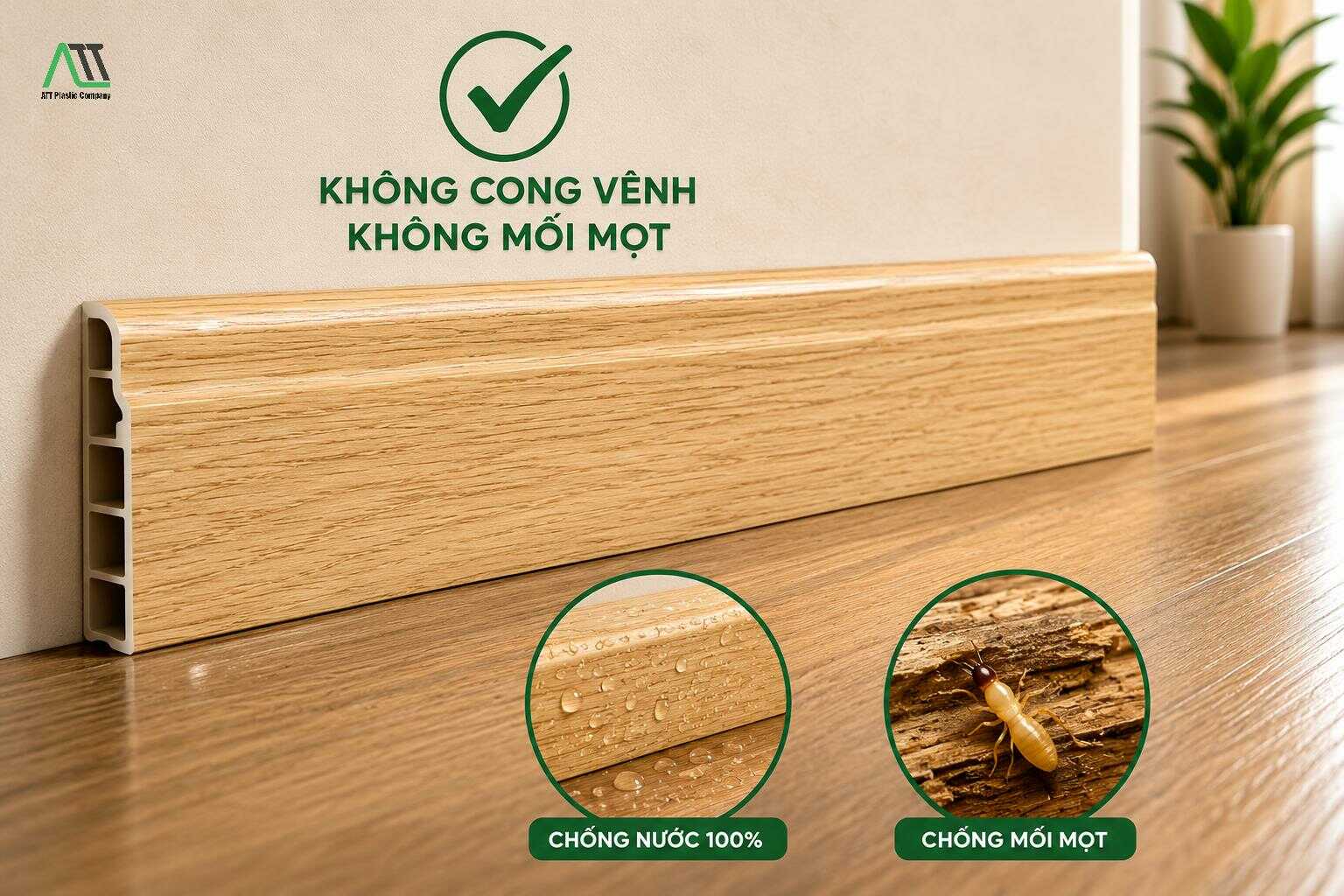 phào chân tường giả gỗ