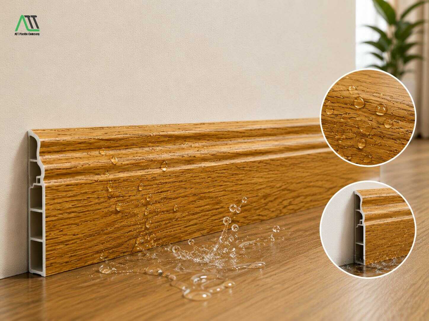 phào chân tường giả gỗ