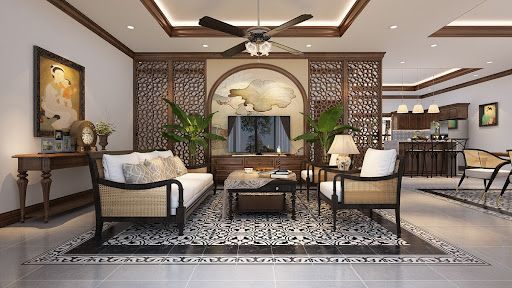 Cách phối màu sơn trần nhà với phào chỉ đẹp