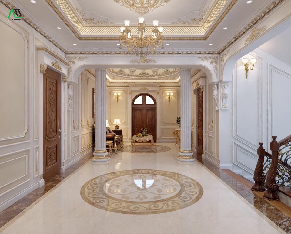 Thi công phào chỉ PS trang trí biệt thự