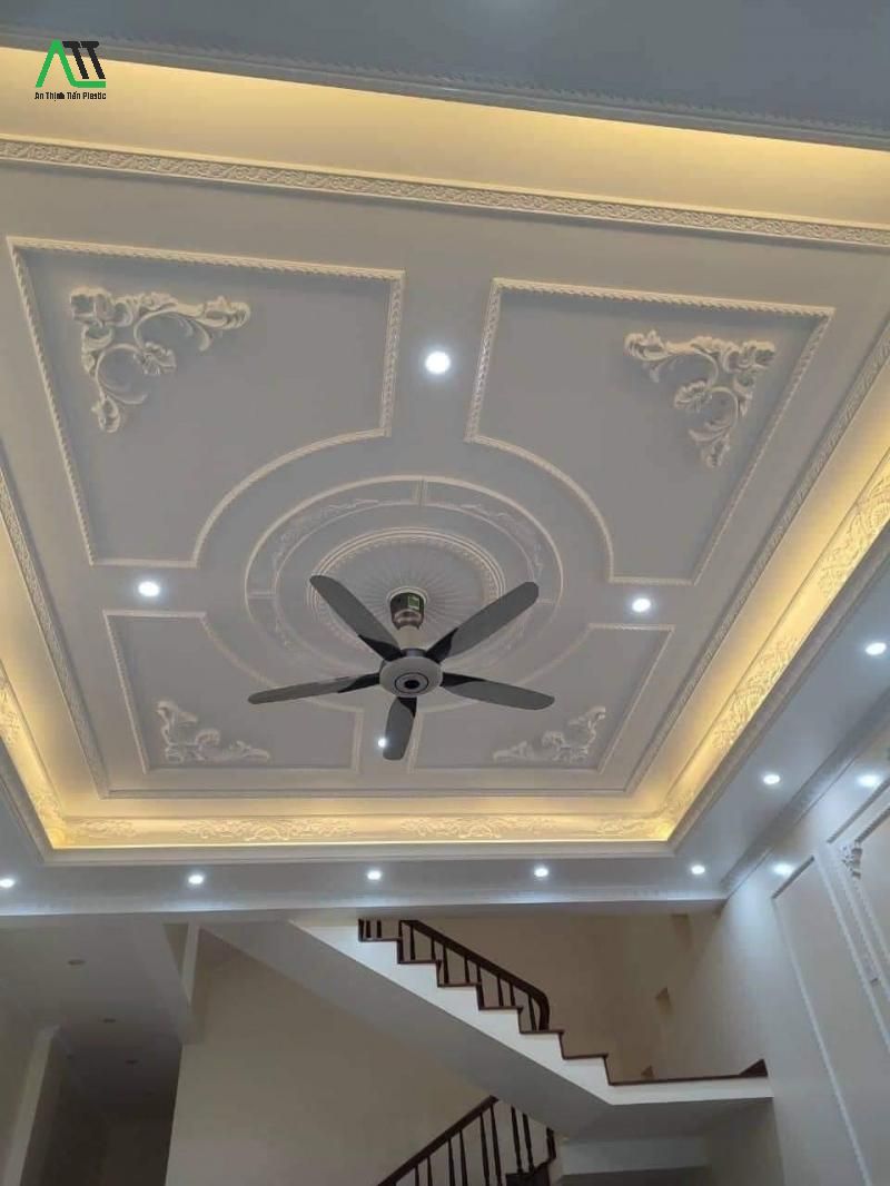 Mẫu thi công phào chỉ trần nhà vòm tròn, cung uốn cong