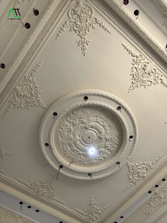 Mẫu thi công phào chỉ trần nhà vòm tròn, cung uốn cong