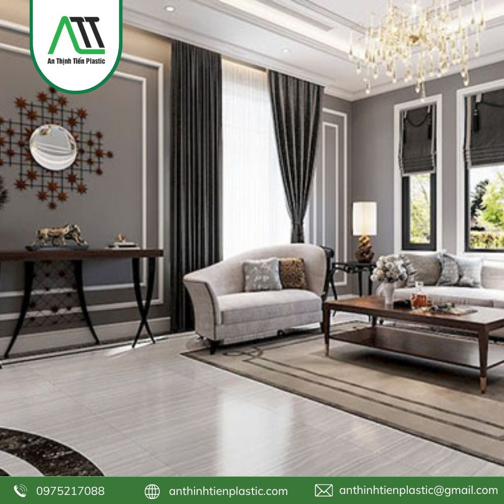 phào chỉ tường phòng khách