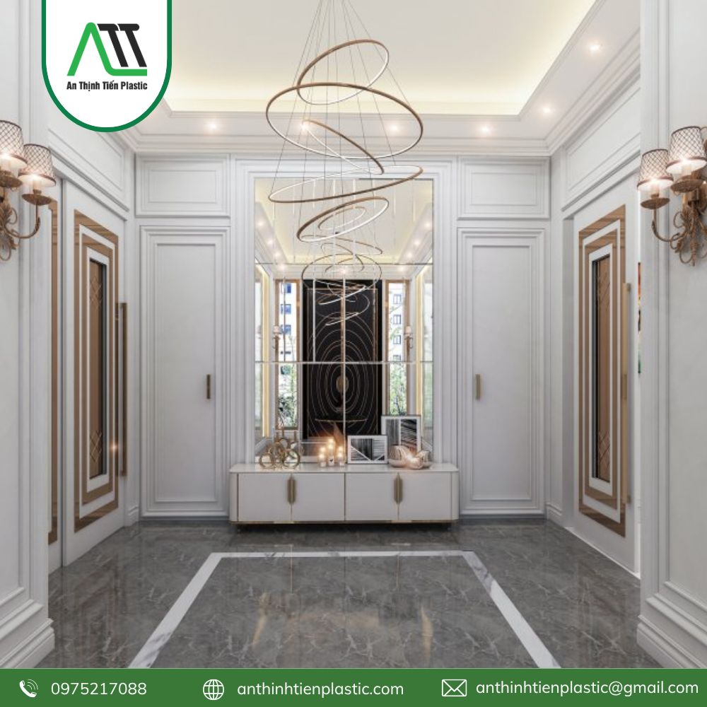 phào chỉ tường phòng khách