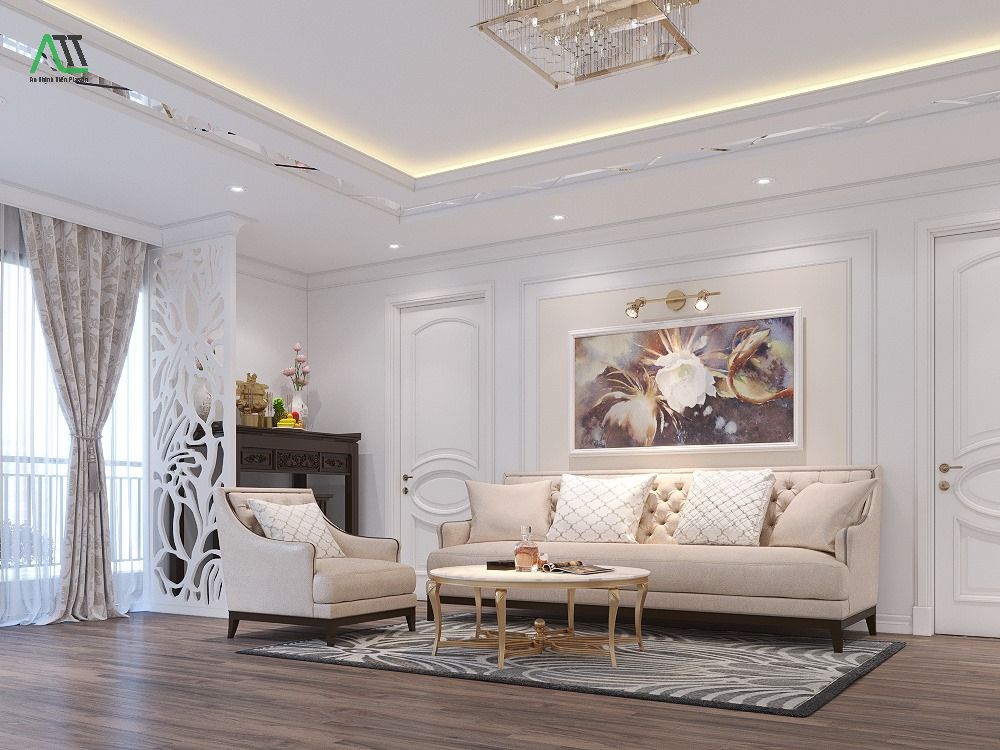 phào chỉ tường phòng ngủ