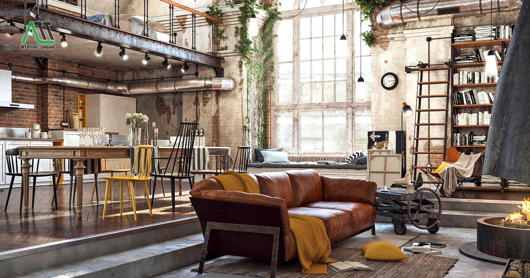 Phong cách nội thất Industrial