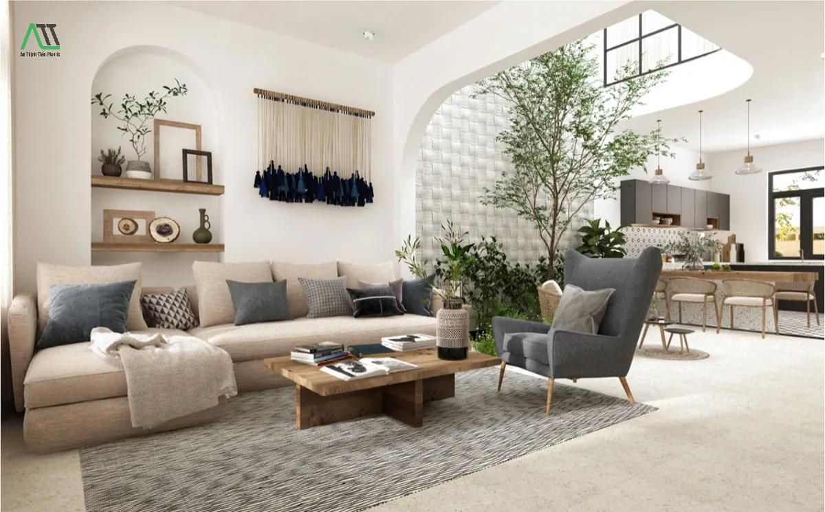 phong cách nội thất santorini