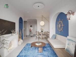 phong cách nội thất santorini